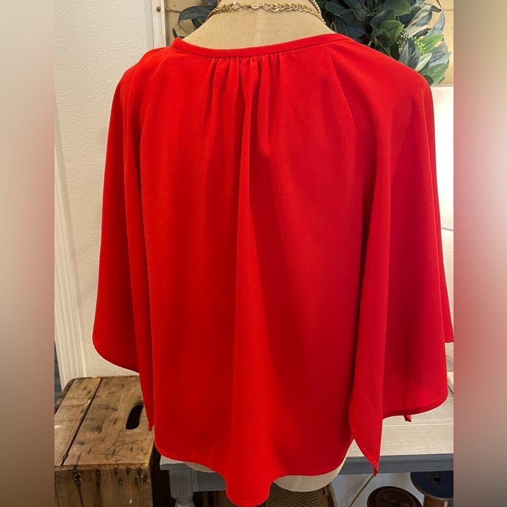 GIANNI BINI Red Flowy Loose fit Top Shirt size XS - Picture 5 of 7